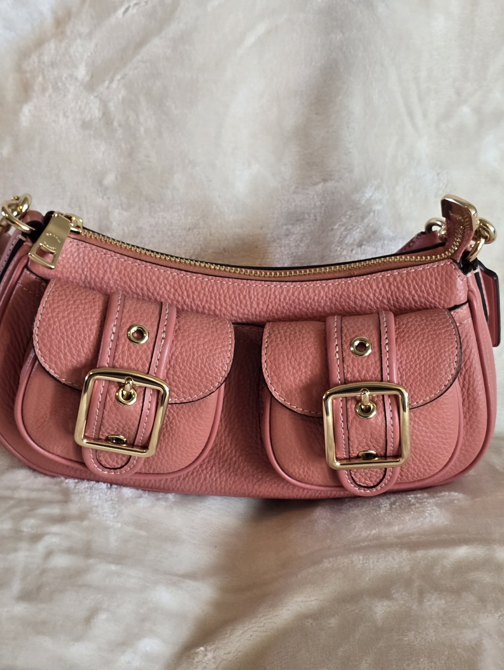 Coach Ashton Shoulder Bag In Burnt Coral - Picture 2 of 4